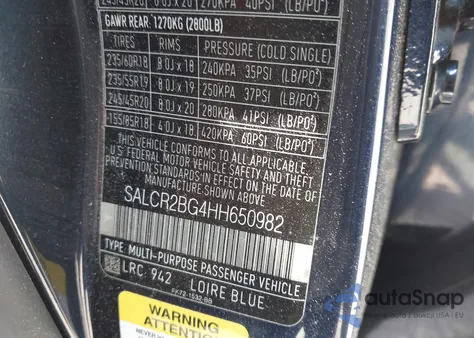 2017 Land Rover Discovery Sport Hse from USA, damaged, VIN SALCR2BG4HH650982